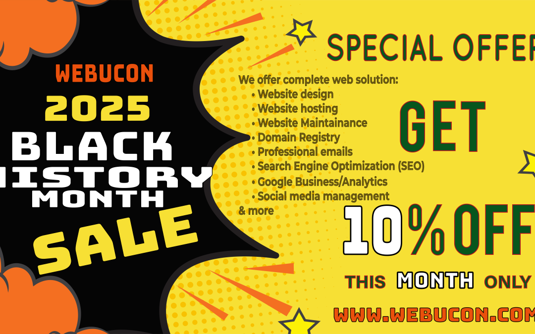 Celebrate Black History Month with Webucon – Get 10% Off!