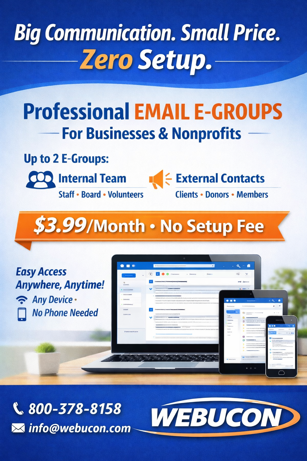 Professional Email E-Groups for Businesses & Nonprofits | WEBUCON